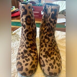 Leopard cheetah animal Print Ankle Boots